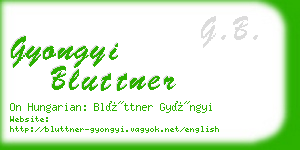 gyongyi bluttner business card